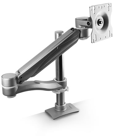 7915H Deluxe Single-Screen Double Extension Dual Height Monitor Arm -  Systematix