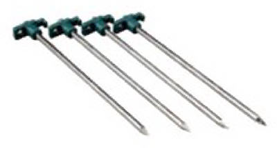 2000016444 10 in. Heavy Duty Plated Steel Tent Peg - 4 Pack
