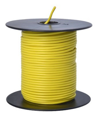 55843823 100 ft. 18 Gauge Primary Wire - Yellow Pack of 2 -  Coleman Cable, 147001
