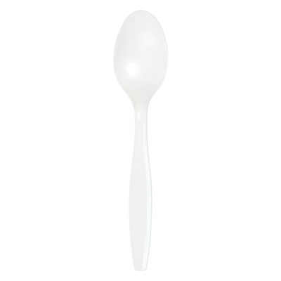 Picture of Creative Converting 010550 Plastic Spoon, White, 24 Count