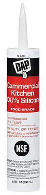 08658 9.8 oz. Silicone Kitchen Caulk, Clear