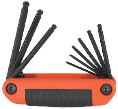 Picture of Eklind 25919 9-In-1 Medium Fold Up Ball Hex Key Set