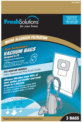 Picture of Elco Laboratories 70666 Hoover S Style Vacuum Bag- 3 Pack