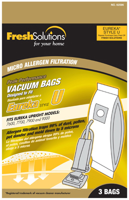 Picture of Elco Laboratories 70354 Eureka U Style Vacuum Bag&#44; 3 Pack