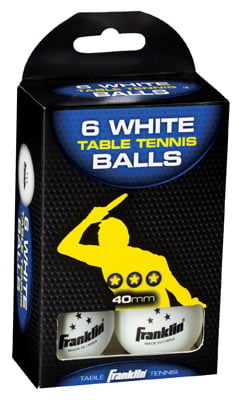 Franklin Sports 57102 White Table Tennis Balls- 6 Pack -  Franklin Sports Inc, 314385