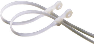 45-308MT 8 in. Mounting Cable Tie - 20 Pack White