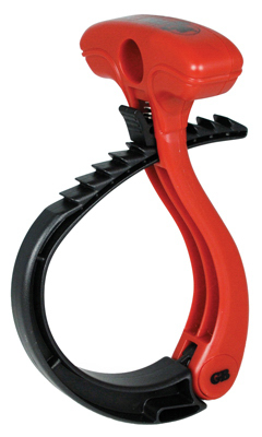 Cable Wrap, 3-1/2 in L, 4 in Max Bundle Dia., Black, Red, Stainless Steel, 150 lb Strength