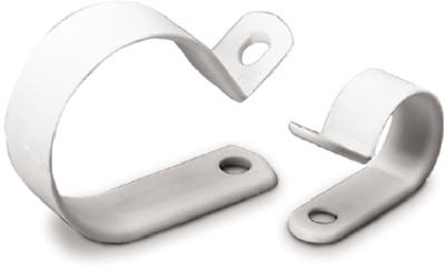 PPC-1538 0.38 in. 1 Hole White Plastic Clamp, 15 Pack