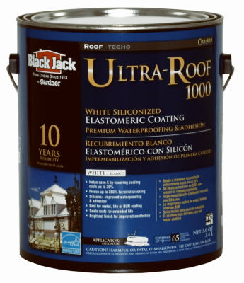 5530-1-20 Black Jack Ultra-Roof 1000 White Siliconized Elastomeric Roof Coating, 3.6 qt -  Gardner-Gibson, GA573253