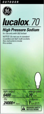 26422 70W Lucalox High Pressure Sodium Light Bulb