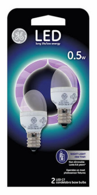 13887 5W C7 LED Night Light Bulb - 2 Pack