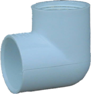 33914 1.25 In. White 90 Degree Slip x Female Thread Ell