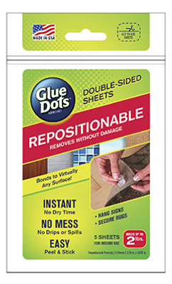 Picture of Glue Dots 37010 Repositionable Adhesive Sheets&#44; 5 Count