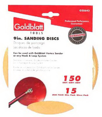 Picture of Goldblatt G25643 Vortex 9 in. 150 Grit Drywall Sandpaper- 15 Pack