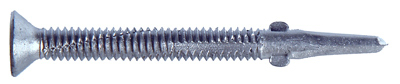 Self-Drilling Screw, #12 x 2-1/2 in, Silver Ceramic Flat Head Phillips Drive
