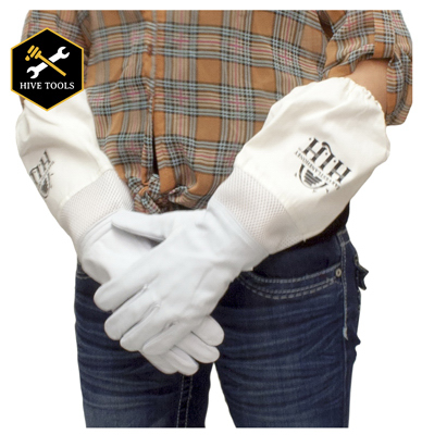 Picture of Harvest Lane Honey CLOTHGM-103 Medium Goat Skin Beekeeping Gloves