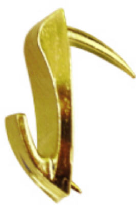 122394 3 Pack- Large- Brass Wall Biter Picture Hanger
