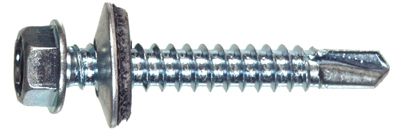 47263 12-14 x 1.5 in. Zinc Hex Washer Head Self-Drilling Screws
