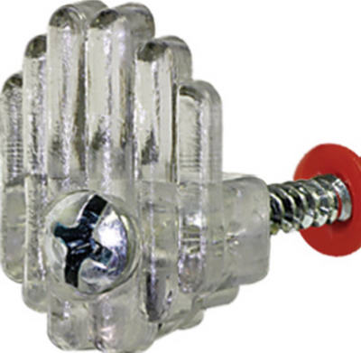 121144 Clear Mirror Holder & Anchor, 4 Pack