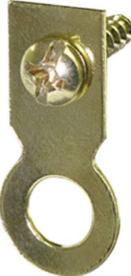 122227 Large Brass Plated Flat Ring Hanger - 4 Pack