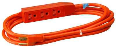 Picture of Master Electrician 04006ME 9 ft. Orange 3 Outlet Appliance Cord Power Center