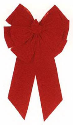 Picture of Holiday Trim 7366 11 Loop Velvet Deluxe Bow - Red