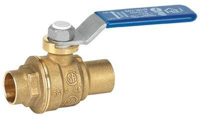 Homewerks 1/2 in. Brass Sweat Ball Valve Full Port Quarter-Turn Lever For Water/Oil/Gas