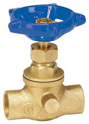 220-4-34-34 0.75 in. Brass Copper x Copper Stop & Waste Valve