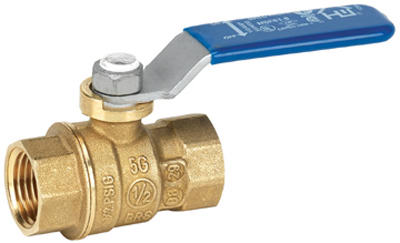 1/2 in. Brass FIP Ball Valve Full Port Quarter-Turn Lever For Water/Oil/Gas