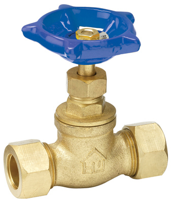 230-1-34-34 0.75 In. Compression Brass Stop Valve