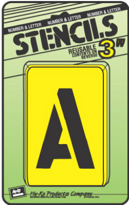 ST-3 3 in. Number & Letter Stencil Set