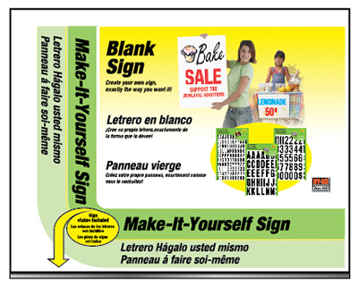 Hy-Ko Products MYO-1 14 x 18 in. Blank Sign