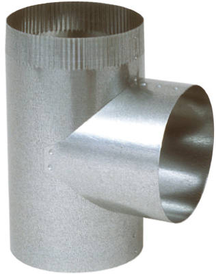GV1822 Galvanized Straight Tee - Silver - 3 in. - 26 Gauge