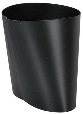 BM0037 6 in. Black Oval To Round Adapter