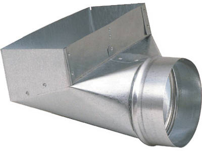 GV0624-C Galvanized Register Boot - Silver - 3.25 x 10 to 6 in. - 90 Degrees