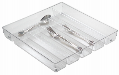 Picture of Interdesign 55930 Linus Cutlery Tray- Clear - 13.5 x 13.8 in.