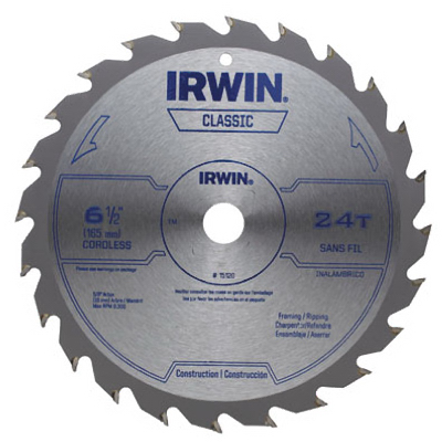Picture of Irwin 15120 6.5 in. 24 Tooth Circular Saw Blade