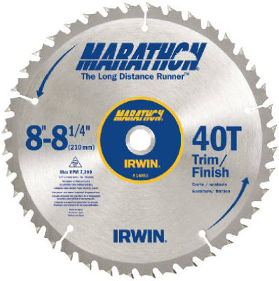 Picture of Irwin 14053 8.25 in. 40 Tooth Carbide Tipped Blade