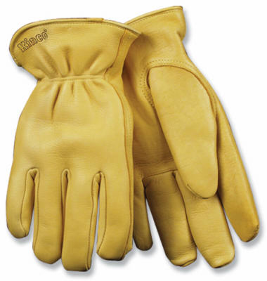 90HK L Men Full Grain Deerskin Leather Glove - Large