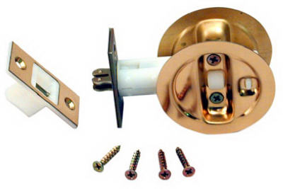 15213PK1 Brass Pocket Door Privacy Lock