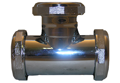 03-4011 1.5 in. Chrome Finished Brass Tube Slip Tee