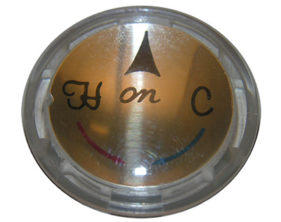 0-6025 Delta Clear Single Handle Button - Clear