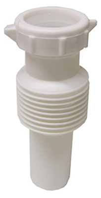 03-4315 1.25 in. White PVC Flexible Slip Joint Tailpiece