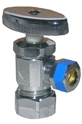 06-7253 0.62 in. O.D. Compression Inlet x 0.38 in. O.D. Angle Valve