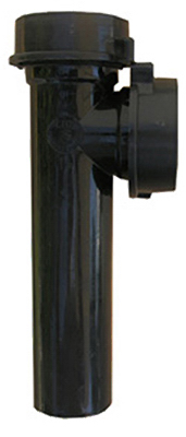 03-4283 1.5 x 7 in. Black Drain Tee