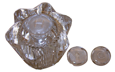 HC-139 Stream way Old Style Faucet Handle, Clear