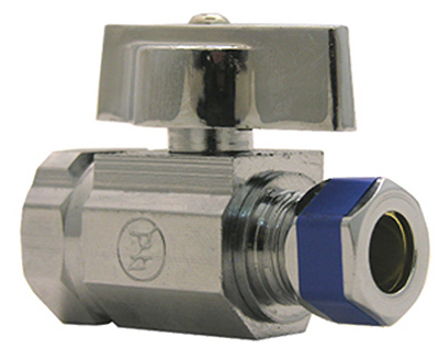 06-9271 0.25 Turn Angle Stop Valve - 0.38 x 0.38 in.