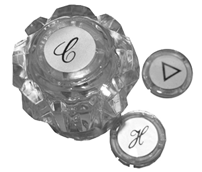 HC-90 Sterling Clear Tempo Faucet Handle
