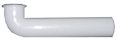 03-4249 PVC Flanged Long Ell, White - 1.5 x 7 in.