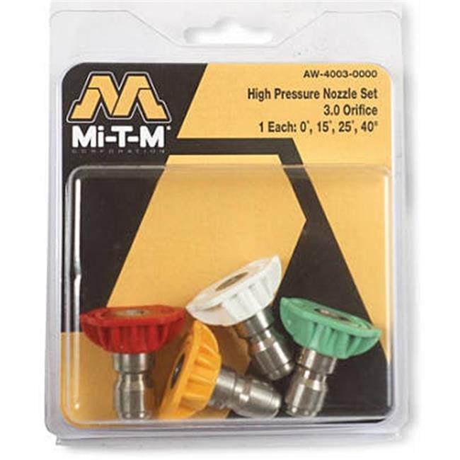 Mi-T-M AW-4045-0000 4.5 Orifice- High Pressure Spray Nozzle- Pack 4